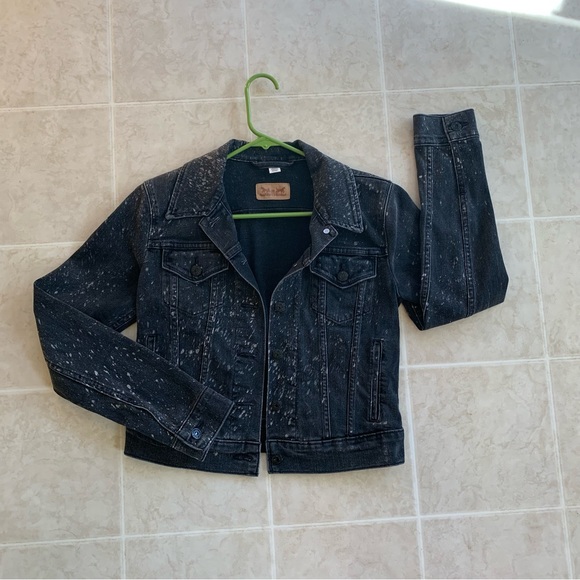 Levi’s jean jacket woman’s black speckled jean jacket - Picture 13 of 15